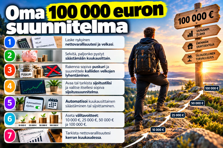 Oma 100 000 euron suunnitelma