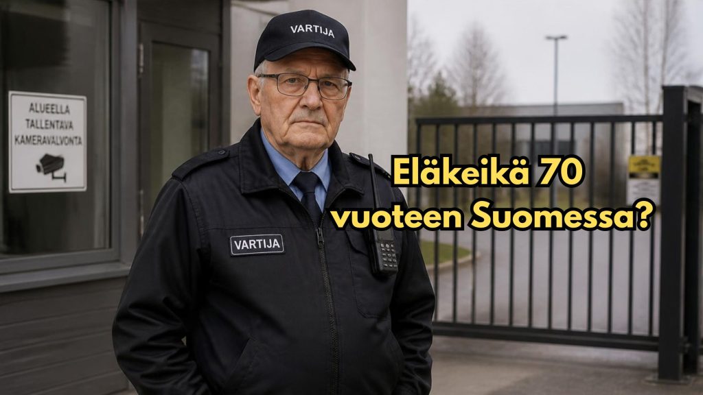 Eläkeikä 70 vuoteen Suomessa?